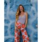 Preview: Viskose Leinen - Margot Flowers - offwhite/blue
