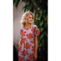 Preview: Viskose Leinen - Margot Flowers - rosa/brown