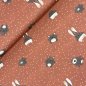 Preview: RESTSTÜCK 1,40m !!! - French Terry - Mini Forest - Tierfreunde - terracotta - Swafing