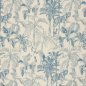 Preview: Musselin - Dschungel - blau
