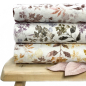 Preview: RESTSTÜCK 1,60m !!! - Musselin - Embroidery Flowers - camel beige