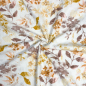 Preview: RESTSTÜCK 1,60m !!! - Musselin - Embroidery Flowers - camel beige