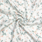 Preview: RESTSTÜCK 1,90m !!! - Musselin - Flowers - green salmon