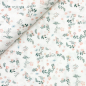Preview: RESTSTÜCK 1,90m !!! - Musselin - Flowers - green salmon
