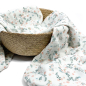 Preview: RESTSTÜCK 1,90m !!! - Musselin - Flowers - green salmon