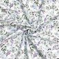Preview: RESTSTÜCK 1,00m !!! - Musselin - Flowers - lilac/grey