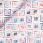 Preview: Musselin - Geo Watercolor - white/blue