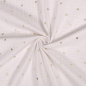 Preview: RESTSTÜCK 0,50m !!! - Musselin - foiled - Golden Hearts - nude