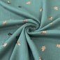 Preview: RESTSTÜCK 0,90m!!! - Musselin - metallic - Leaves - dusty mint