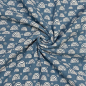 Preview: RESTSTÜCK 0,70m !!! - Musselin - Rainbow & Dots - blau