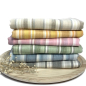 Preview: RESTSTÜCK 0,50m !!! - Musselin - Sanded Stripes - beige