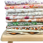 Preview: RESTSTÜCK 1,40m !!! - Musselin - Sunshine terra - Springtime