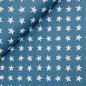 Preview: Musselin - Sterne - blau