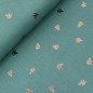 Preview: RESTSTÜCK 0,90m!!! - Musselin - metallic - Leaves - dusty mint