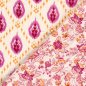 Preview: Doubleface Musselinstepper - Ava - ecru/pink/orange