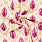 Preview: Doubleface Musselinstepper - Ava - ecru/pink/orange