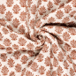 Preview: RESTSTÜCK 0,60m !!! - Doubleface Musselinstepper - Rosalie - ecru/rost/navy