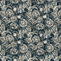 Preview: RESTSTÜCK 0,60m !!! - Doubleface Musselinstepper - Rosalie - ecru/rost/navy