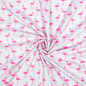 Preview: RESTSTÜCK 0,70m !!! - Jersey - Neon Flamingo - white/pink