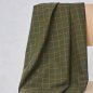 Preview: RESTSTÜCK 1,60m !!! - Bio Baumwoll Oxford - Grid - green khaki/pumpkin - Mind the Maker