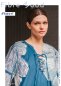 Preview: Baumwollgemisch - Trench water resistant - Flower - petrol - Fibremood No. 39