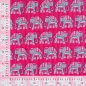 Preview: Doubleface Baumwoll Stepper - Nubia Elephant Flowers - fuchsia/türkis
