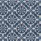 Preview: Baumwoll Voile - Ornamente - navy/ecru