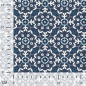 Preview: Baumwoll Voile - Ornamente - navy/ecru