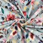 Preview: RESTSTÜCK 0,50m !!! - Bio Jersey - Painted Flowers - light blue