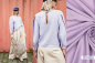 Preview: RESTSTÜCK 0,50m !!! - Viskose Leinen - Structure Stripes - purple - Fibremood No. 28