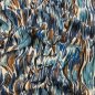 Preview: Viskose Crepe - Pinselstriche - denim/braun