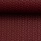 Preview: RESTSTÜCK 0,80m !!! - Kunstleder - Flechtoptik - Pinto - burgundy