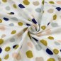 Preview: Musselin - Punkte groß - metallic - Crafted Nature - Rico Design
