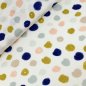 Preview: Musselin - Punkte groß - metallic - Crafted Nature - Rico Design
