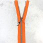 Preview: Reißverschluss - teilbar - 80 cm - orange/silbergrau metallisiert