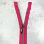 Preview: Reißverschluss - teilbar - 80 cm - pink/silbergrau metallisiert