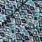 Preview: Viskosesatin - matt - Retro Mosaik - denim