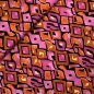 Preview: Viskosesatin - matt - Retro Mosaik - fuchsia
