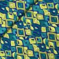 Preview: Viskosesatin - matt - Retro Mosaik - royal