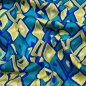 Preview: Viskosesatin - matt - Retro Mosaik - royal