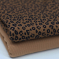 Preview: RESTSTÜCK 1,40m !!! - Ripp Jersey - Leopard - braun