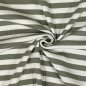 Preview: RESTSTÜCK 0,60m !!! - Rib Jersey - Aiva - Streifen - pickle/ecru