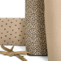 Preview: RESTSTÜCK 0,60m !!! - Ripp Jersey - Leopard - beige