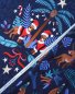 Preview: Bio Sweat Panel - Leo - Col. 01 blue navy - Wild Xmas - Hamburger Liebe - Albstoffe