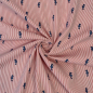Preview: RESTSTÜCK 1,50m !!! - Baumwoll Popeline - Sea Horse Stripes - red