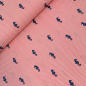 Preview: RESTSTÜCK 1,50m !!! - Baumwoll Popeline - Sea Horse Stripes - red
