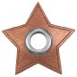 Preview: Kunstlederösen - Patches - Stern - kupfer metallic