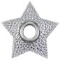 Preview: Kunstlederösen - Patches - Stern - silber metallic