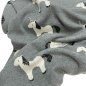 Preview: Strickstoff Jacquard - Einhorn Glitzer grau