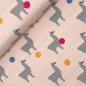 Preview: Strickstoff Jacquard - Lama Punkte rosa - Baumwolle